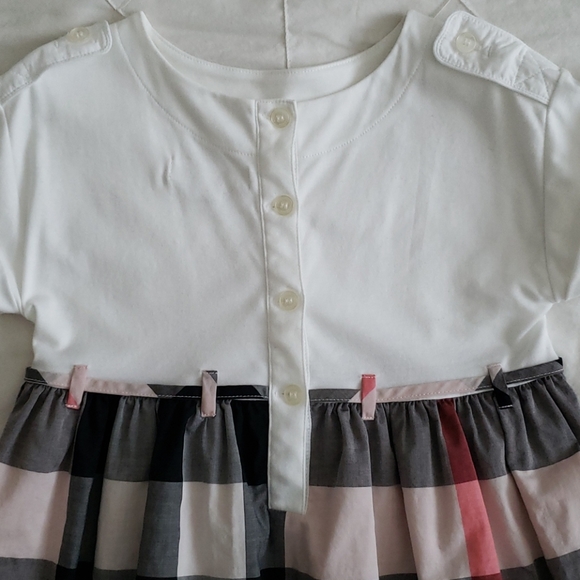 4Y Burberry Rhonda Cotton Dress in vintage pink - Picture 4 of 5